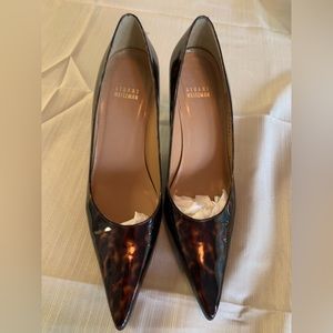 Stuart Weitzman patent tortoise pumps size 8 W
